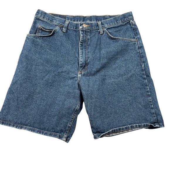 VTG Wrangler Jorts Blue Denim Shorts Relaxed Fit Sz 36 Y2K skater grunge - Picture 1 of 8